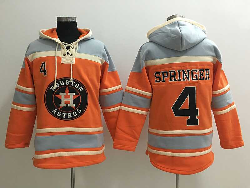 Houston Astros #4 George Springer Orange Sawyer Hooded Sweatshirt MLB Hoodie,We sell and wholesale Houston Astros #4 George Springer Orange Sawyer Hooded Sweatshirt MLB Hoodie on line form chian!